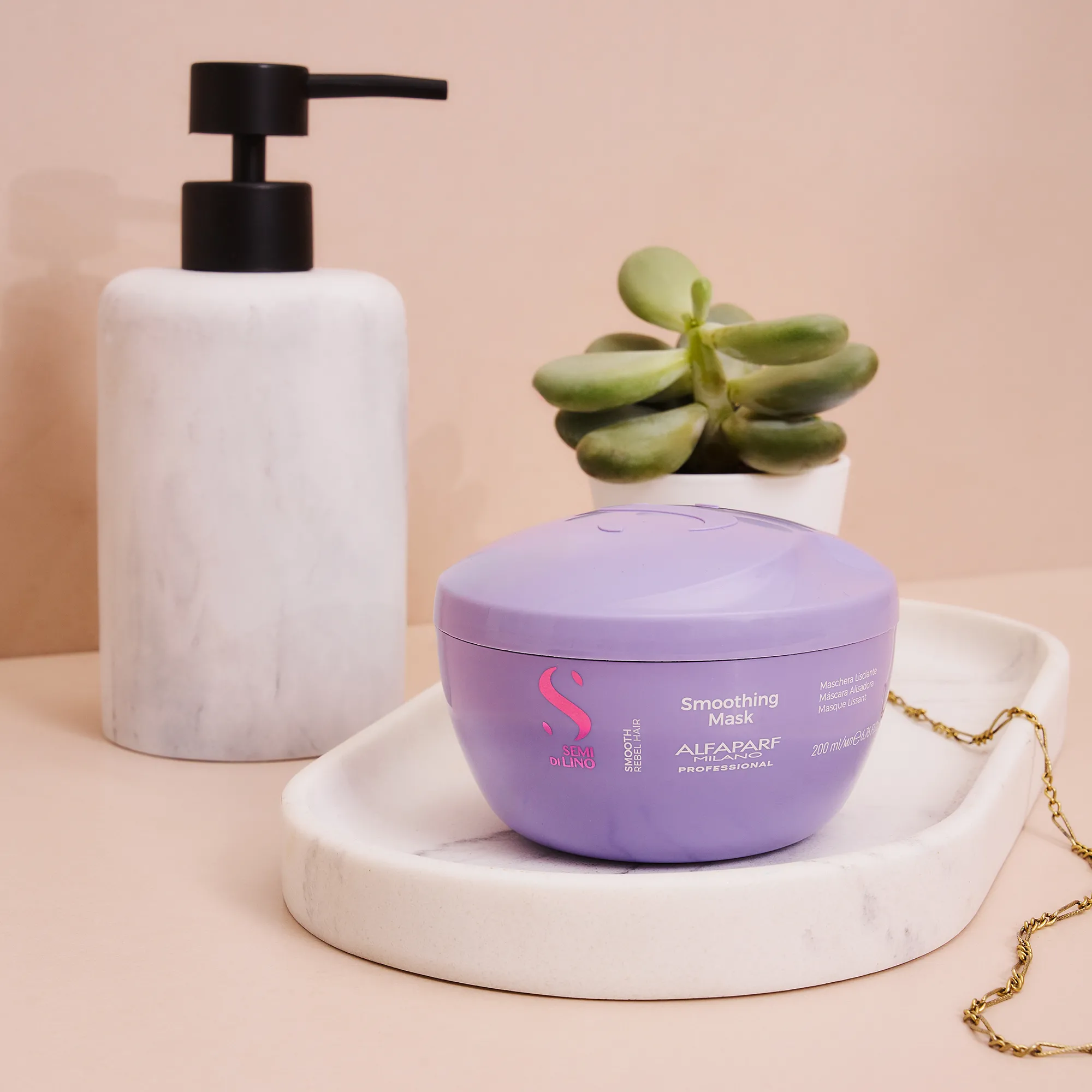 Mascarilla alisadora Semi Di Lino Smooth 200ml - Imagen 3
