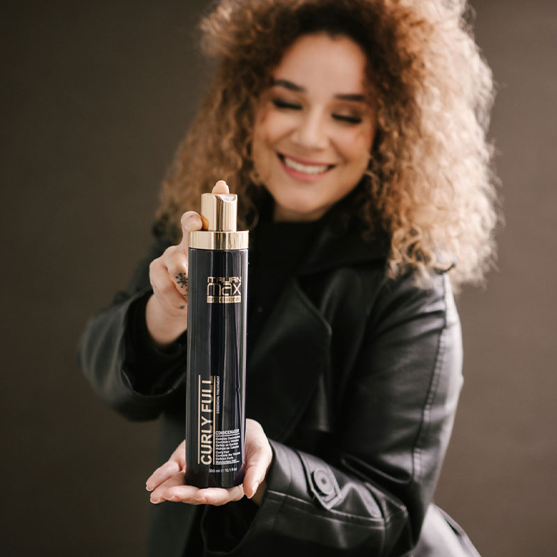 ITALIAN MAX - Curly Full Shampoo 500ml Acondicionador 300ml Fluid 120ml - Imagen 2